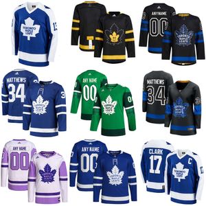 Toronto Maple Custom Leafs Hockey Trikots 56 Erik Gustafsson 3 Justin Holl 15 Alexande Kerfoot 28 Sam Lafferty 16 Mitch Marner 34 Matthews 30 Matt Murray 8 Jake Muzzin