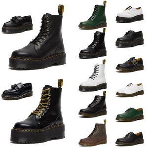 Designer stövlar korta kvinnor stövlar docs martens designer män kvinnor hög läder vinter snö tossor dr martins flaskor oxford botten ankel skor svarta vita stövlar