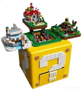 Inne zabawki gra filmowa modułowa super marioed 64 Znak zapytania Model 2064pcs Building Bluks Bricks Toys Zestaw podarunkowy kompatybilny 71395 231116