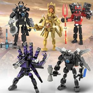 Другие игрушки Moc Skibidi Туалетные фигурки Строительные блоки Camerman Titan S erman TVMan Кирпичи DIY Moddel для детей Рождественский рождественский подарок 231117