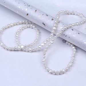 Chains 2023 White Baroque Shape Natural Freshwater Pearl Bead Long Women Necklace Jewellery Match With Sweater Girls Gifts