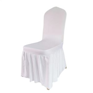 Chair Covers 10 20 50Pcs Sun Skirt Stretch White Cover 231116