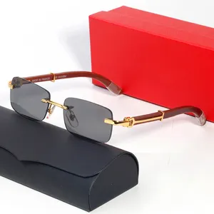 Mens designer solglasögon varumärke solglasögon för kvinna leopard huvudben transparent lins guld silver solglasögon originalbox gafas de solen män carti glas lunett