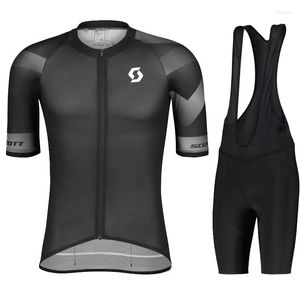 Racing Sets SCOCycling Jersey Set Men Cycling Outdoor Sport Bike Clothes Women Breathable Anti-UV MTB Bicycle Clothing Wear Suit Kit