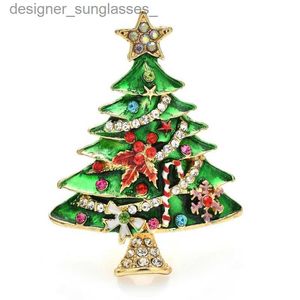 Pins broszki Wuli Baby Christmase Broothes for Women Men 2-kolorowe emaliowane prezenty na roślinach drzewnych Party Office broszka Pinslsl231117