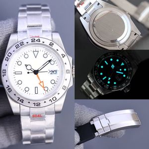 Designer de alta qualidade Watch Dial White Dial 42mm Aço inoxidável Movimento automático 904L Sapphire impermeável fivela dobrável Night Glow Montre de Luxe Watch
