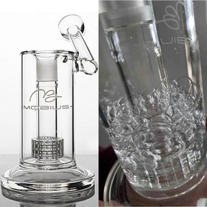 Gerçek Resim Mobius Matrix Sidecar Cam Nargile Birdcage Perc Bongs Kalın Cam Su Borusu 18mm Ortak Yağ Dab Kuleleri ile Sigara Borular