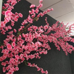Dekoratif çiçekler sahte şanslı pembe şeftali çiçeği ev bahçesi dekorat yapay bitkiler bonsai mimosa redbud