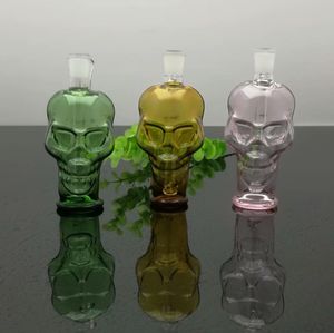 Smoking Pipe Mini Hookah glass bongs Colorful Metal Shape Colorful Skeleton Kettle