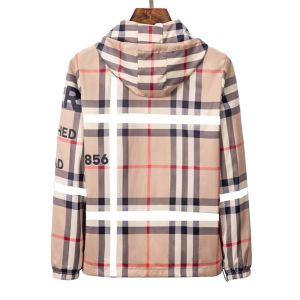 Giacca da uomo Nero Bianco Giallo Marrone Plaid a righe marca antivento impermeabile con cappuccio cerniera Trench Uomo donna Classica lettera 3XL