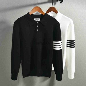 Herrtröjor tröjor män crewneck ren färg stickade tröjor hösten vinter casual pullover streetwear basic color tröja jumper man j231117