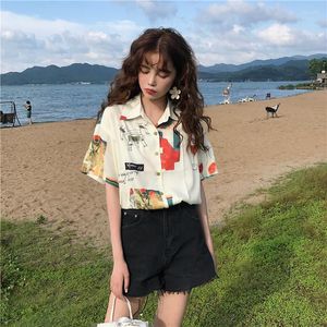 Женские блузки летнее стиль корейская мода с причал