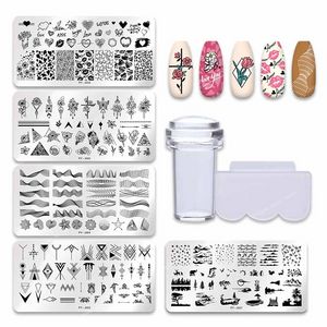 12*6cm Nail Art Templates Stamping Plate Design Flower Animal Glass Temperature Lace Stamp Templates Plates Image Nail ArtNail Templates Nail Art Tools