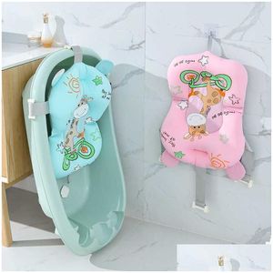 Bathing Tubs Seats Ing S Baby Support Bath And Shower Air Cushion Bed Non-Slip Tub Mat Newborn Bebe Safety Security Seat P230417 Drop Dhjuc