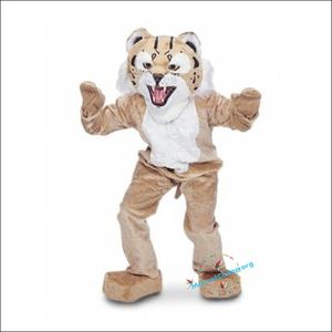 2024 Halloween Bobcat Cartoon Mascot Traje Coelhinho da Páscoa Traje de pelúcia Tema Fantasia Vestido Publicidade Festa de Aniversário Traje Outfit