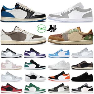 2024 Sapatos de Basquete Baixo para Homens Mulheres Lows Reverse Mocha Fragmento Preto Fantasma Voodoo Preto Toe Lobo Cinza Laser Azul Mens Treinadores Esportes Ao Ar Livre Sapatilhas