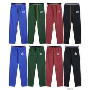 Pannelli casuali pantaloni da uomo pantaloni della tuta tendenza br rhude ricamato logo pantaloni coh di cotone tie cotone piedi guardia unisex americano casual