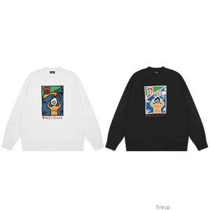 Designer swetry męskie swetra bluza z kapturem koreańsko 11done zabawna postać moda brin bran -wear męski okrągła szyja luźna wszechstronna sweter