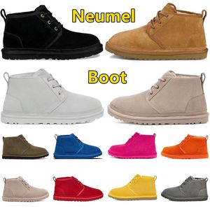 Designer Neumel Mini-Schneeplattformstiefel Tazz Tasman-Stiefelettenschuhe Kurz Mode Kastanie Dreifach Schwarz Weiß Beere Winter Warm halten Wolle Echtleder Stiefeletten 35-44