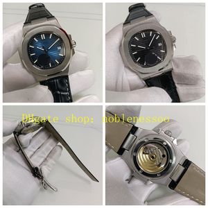 2 Color Mens Automatic Watches Real Photo Men's Classic Blue Black Dial Transparent Back leather Strap Cal. 324 Movement Mechanical Watch Sport Wristwatches