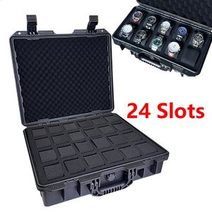 Watch Boxes Cases 10 15 24 Grid ABS Waterproof Watch Storage Box Shockproof Safety Watch Box Watch Storage Safety Box Tool Box 231116