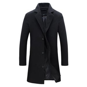 Autumn and Winter Mens Fashion Boutique Wool Woolen Coats / High-end Brand Male Slim Woolen Windbreaker Jacket Size S-5XL