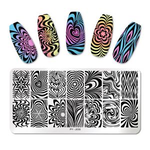 Geometria Nail Stamping Piatti Linee Animali Frutta Tema Modello Piastra Stampo Nail Art Stencil Strumenti Nail ArtModelli per unghie Strumenti Nail Art