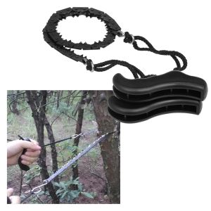 Folding Chain Saw Jagged Chainsaw Manual Steel Wire Saw Hand Camping Vandring Hunting Emergency Survival Tool