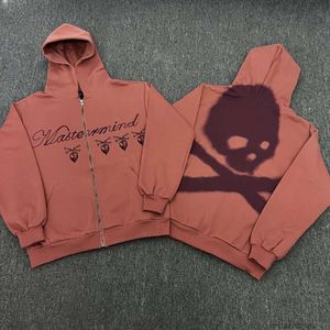 Tasarımcı Hoodie Erkekler Sweatshirts Moda Sokak Giyim Travi Scotts Co Br Ed Kafatası Nakışları Fermuar Ceket Yüksek Sokak Hip Hop Moda Br Gevşek Kapşonlu Sweater