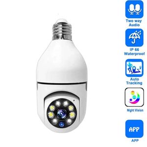 Новый 360 градусов Camara Bulb Panoramic Night Vision Двухсторонний аудио -безопасность домашней безопасности видео наблюдение