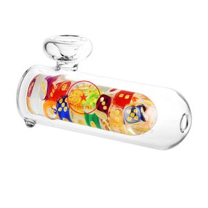 Latest Colorful More Style Pyrex Thick Glass Hand Pipes Portable Filter Herb Tobacco Spoon Bowl Smoking Bong Holder Innovative Freezable Liquid Tube