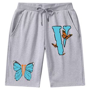 2024 VLONE Men's Shorts summer style Men's knitting cotton beach shorts casual pants Street hip hop sports Unisex Summer Beach Pants