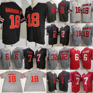 Ohio State Buckeyes Osu College Football Jersey 18 Marvin Harrison Jr. Emeka Egbuka 6 Kyle McCord 32 Treveyon Henderson Nick Bosa