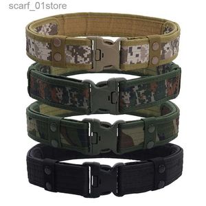 Belts Fashion Men Canvas Waistband New Army Style Combat Belts Quick Release Tactical Belt Outdoor Hunting Camouflage Waist StrL231117