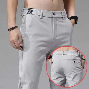 Pantaloni da uomo 2023 Pantaloni casual da uomo CALDI Quattro stagioni Pantaloni da lavoro di alta qualità Tinta unita Slim Comodi pantaloni dritti Taglia 38 J231116