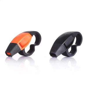 Cheerleading ABS Finger Grip Referee Whistle Safety Rescue Football Basketball Survival Big Sound Whistles Soccer Sports Accessories 231116