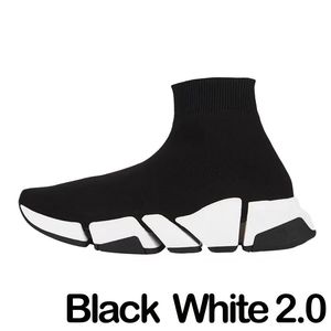 2024 Designer Sock Shoes Men Women Graffiti White Black Red Beige Pink Clear Sole Lace-up Neon Yellow Socks Speed Runner Trainers Flat Platform Sneakers Casual 36-45 dd