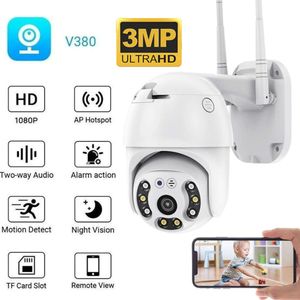 New 3MP CCTV IP Camera Wireless Surveillance Camera With WIFI Security Protection Two Ways AUDIO V380 Pro Waterproof Outdoor