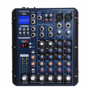 Freeshipping Bluetooth Record 2 Mono 2 stereo 6 canali EQ a 3 bande 16 effetti DSP Console di missaggio audio professionale USB Ixerg