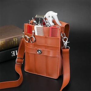 Other Hair Cares High Quality PU Leather Hair Scissor Bag Clips Bag Hairdressing Barber Scissor Holster Pouch Holder Case With Waist Belt 20#48 231116