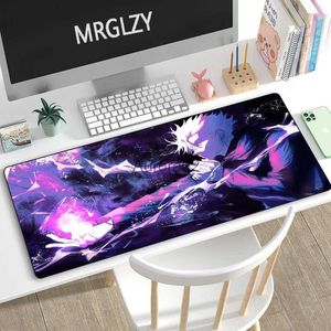 マウスパッド手首休憩Mrglzyマルチサイズホットアニメjujutsu kaisen大マウスパッドGojo Satoru Mousepadコンピューターゲーム周辺アクセサリーデスクマットYQ231117