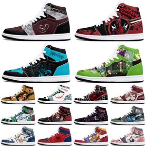 DIY Classics Buty spersonalizowane buty do koszykówki sportowe 1s mężczyźni kobiety antiskid anime mody mody, trampki 36-48 357237