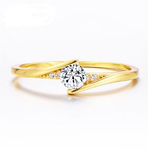 14K Gold Lab Moissanite Fingerring Party Ehering Ringe für Frauen Brautversprechen Verlobungsschmuck