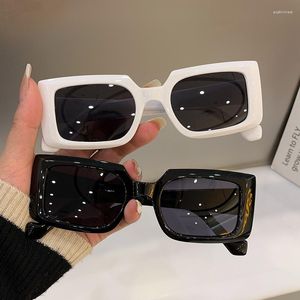 Sunglasses 2023 Retro UV400 Protection Punk Big Rectangle Frame Sun Glasses Fashion Street Summer Eyewear For Women Lady