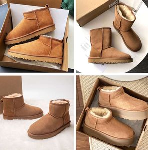 Projektant Snow Ug Boots Australian Women's Boots Tasman Tazz Kaptaki Bailey Dune Winter Buckle Fur Fur Krótka owcza skóra wełna jednoczęściowa Boże Narodzenie Uggdken