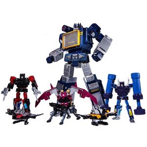 Transformation Toys Robots THF THF-01J Soundwave 25cm KO MP13 Mästerverk Transformation Action Figur Toy Soundblaster Movie Model Deformation Car Robot 231117