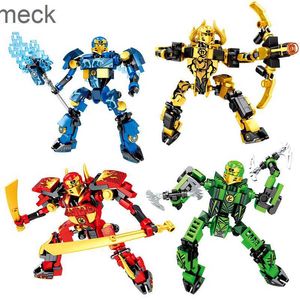 Blocks Prezent Ninja Nowy dziedzictwo Kai Jay Zane Lloyd Mech Super Armour Robot Figurs Bloks Building Kit Cegs Klasyczny film