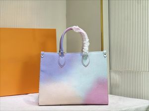 10A Nuova estate di lusso ONTHEGO Borsa a tracolla Designer Borsa per la spesa casual in pelle di alta qualità Borsa a tracolla da donna sfumata Borsa a tracolla grande moda