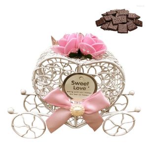 Envoltura de regalo Caja de dulces nupcial Estilo europeo Corazón Cajas de recuerdo de fiesta de boda para invitados Decoraciones de mesa de pastel