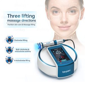 Bio Pen T6 Icke-nålar ansiktslyftanordning 360 Roterande mikroström EMS RF Massage LED Photon Skin Therapy Skin Care Beauty Equipment